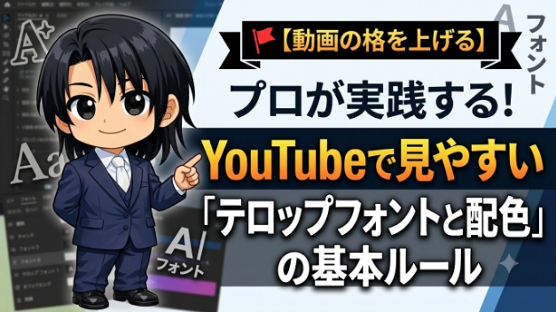 【動画の格を上げる】プロが実践する！YouTubeで見やすい「テロップフォントと配色」の基本ルール