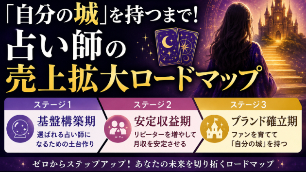 【完全保存版】占い師の売上拡大ロードマップ