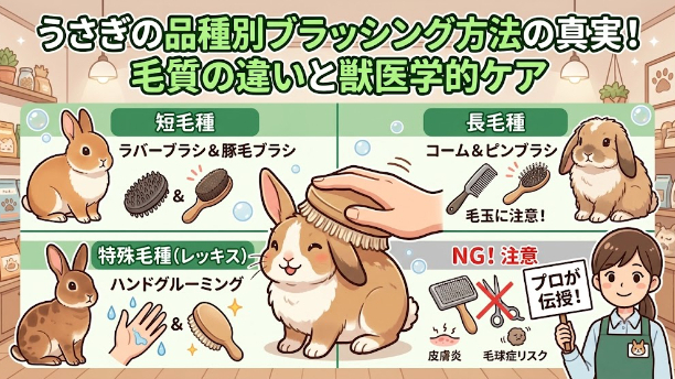 うさぎの品種別ブラッシング方法の真実！毛質の違いと獣医学的ケア