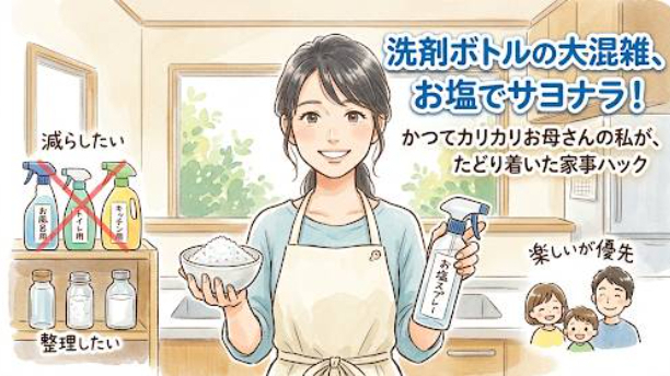 【洗剤だらけの家におさらば！】カリカリお母さんだった私が、今でも「お塩」を愛し続ける理由