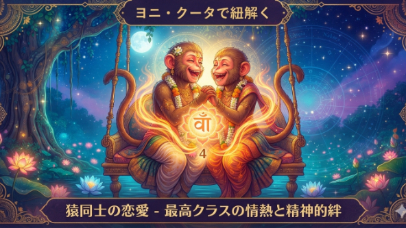 【インド占星術】ヨニ・クータで紐解く「猿同士」の恋愛：知性とユーモアで惹かれ合う、退屈知らずのパートナーシップ