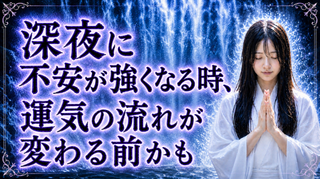 霊視・深夜に不安が強くなる時、運気の流れが変わる前かもしれません💗