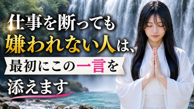 霊視・仕事を断っても嫌われない人は、最初にこの一言を添えます