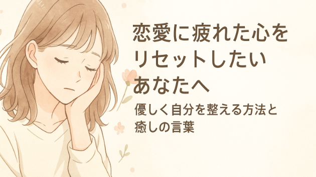 恋愛に疲れた心をリセットしたいあなたへ｜優しく自分を整える方法と癒しの言葉