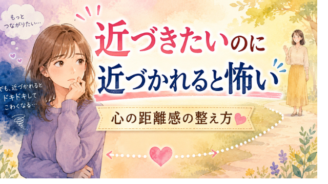 “近づきたいのに近づかれると怖い”あなたへ。心理学が教える“心の距離感”の整え方