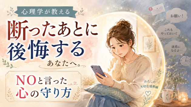 “断ったあとに何度も後悔する”あなたへ。心理学が教える“NOと言った心”の守り方