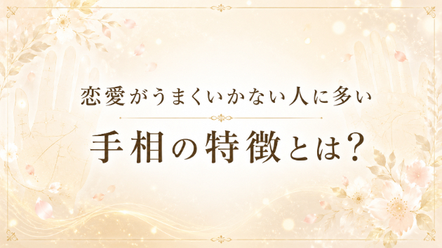 恋愛がうまくいかない人に多い手相の特徴とは？