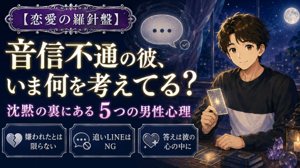 音信不通の彼は、いま何を考えているのか——沈黙の裏にある5つの男性心理