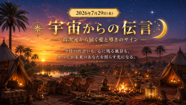 ７月29日(水)宇宙からのメッセージ