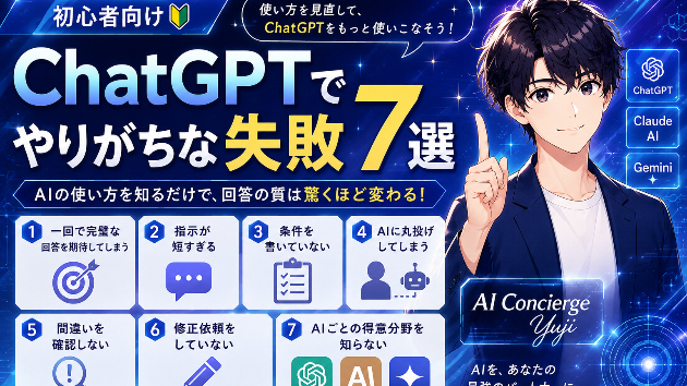 # ChatGPTで文章を書くときにやりがちな失敗7選【初心者向け】