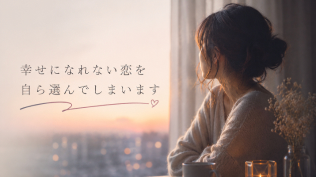 幸せになれない恋愛を自ら選んでしまいます