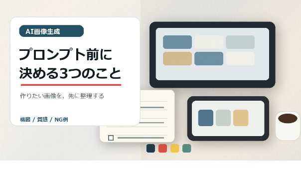 AI画像の修正がズレる時、先に決めたい3つの基準