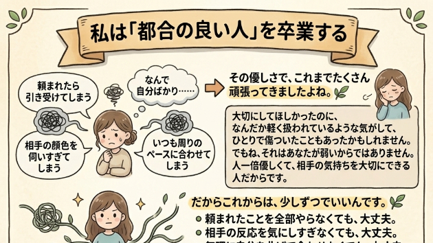 私は「都合の良い人」を卒業する