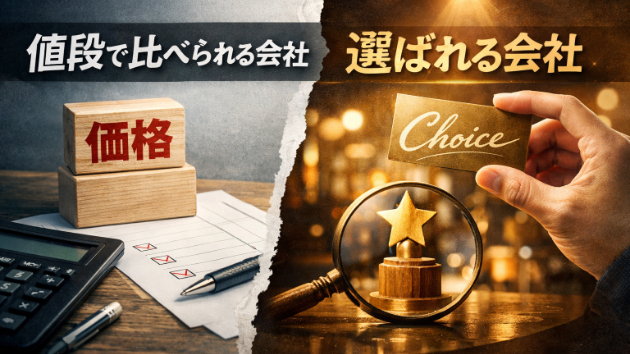 なぜ価格で比較される会社と、“指名される会社”に分かれるのか