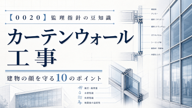 【００２０_カーテンウォール工事】公共建築工事・改修工事　監理指針の豆知識♪