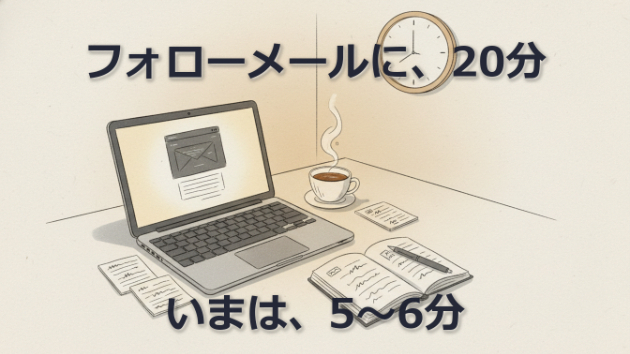フォローメールが20分→5分になった、コピペで使えるプロンプト1個を公開します