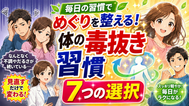 毎日の習慣でめぐりを整える！「体の毒抜き習慣」7つの選択