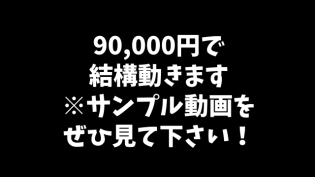 ９万円でめっちゃ動きます。