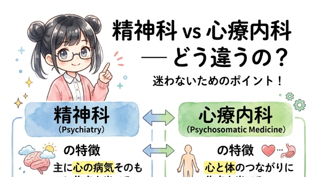 精神科 vs 心療内科 — どう違うの？｜社労士まっさん｜coconalaブログ