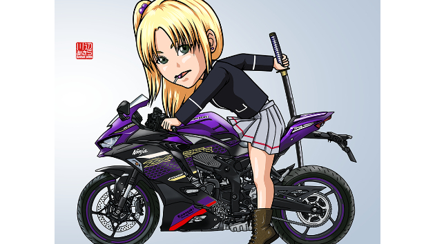 カワサキニンジャZX25Rに金髪女子高生を乗せてみる｜川辺あきら