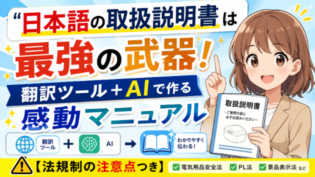 日本語の取扱説明書」は最強の武器！翻訳ツール＋AIで作る感動